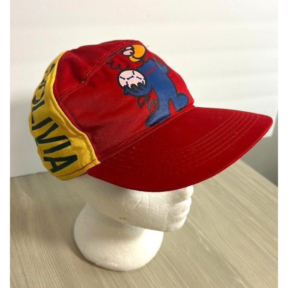 VTG FIFA 1998 World Cup France Snapback Hat Mascot Footix 5 Panel Foam Soccer
